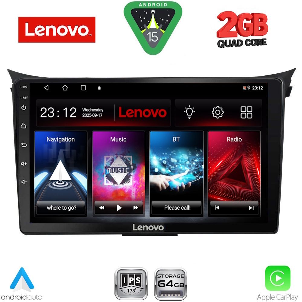 Βλησαρούλης Car Center - LENOVO LVD 2232_CPA (9inc) MULTIMEDIA TABLET for HYUNDAI i30  mod. 2012-2017