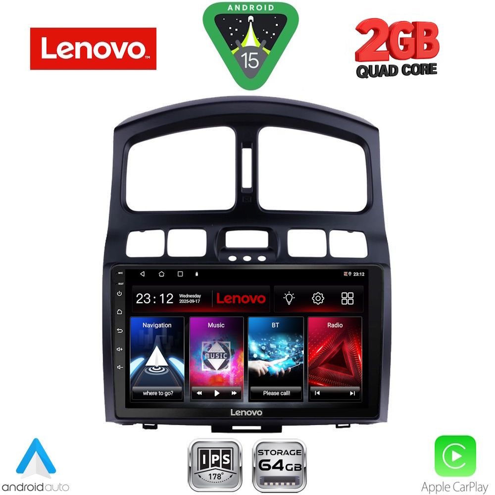 Βλησαρούλης Car Center - LENOVO LVD 2236_CPA (9inc) MULTIMEDIA TABLET for HYUNDAI SANTA FE  mod. 2003-2006