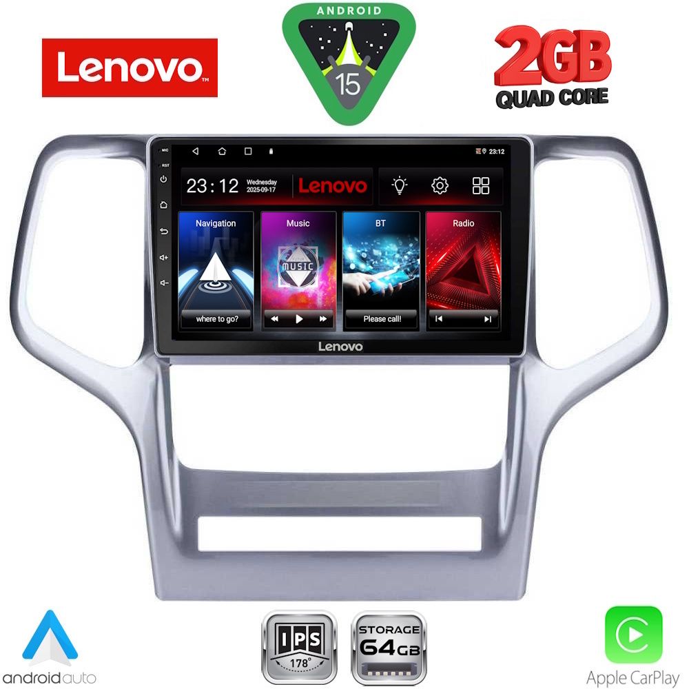 Βλησαρούλης Car Center - LENOVO LVD 2282_CPA (9inc) MULTIMEDIA TABLET for JEEP GRAND CHEROKEE mod. 2011-2014