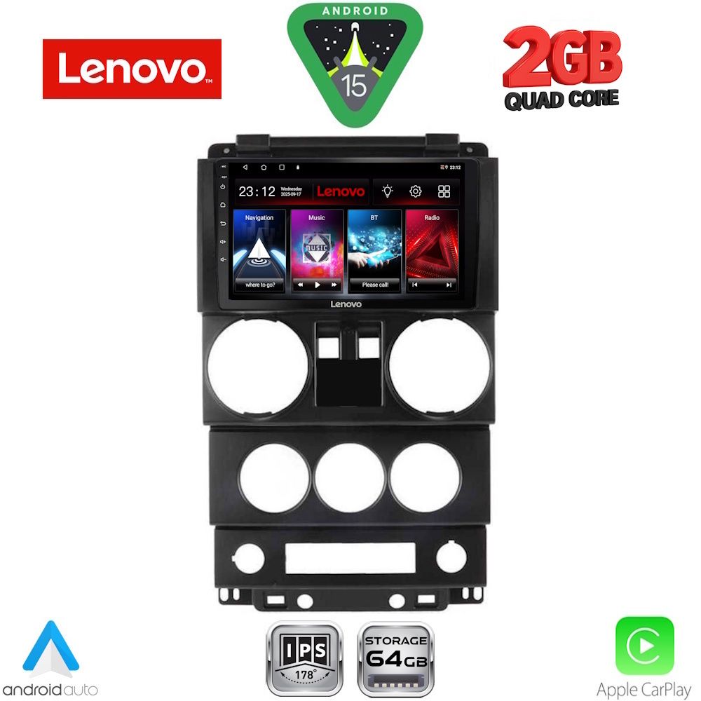 Βλησαρούλης Car Center - LENOVO LVD 2293_CPA (9inc) MULTIMEDIA TABLET for JEEP WRANGLER  mod. 2006-2011