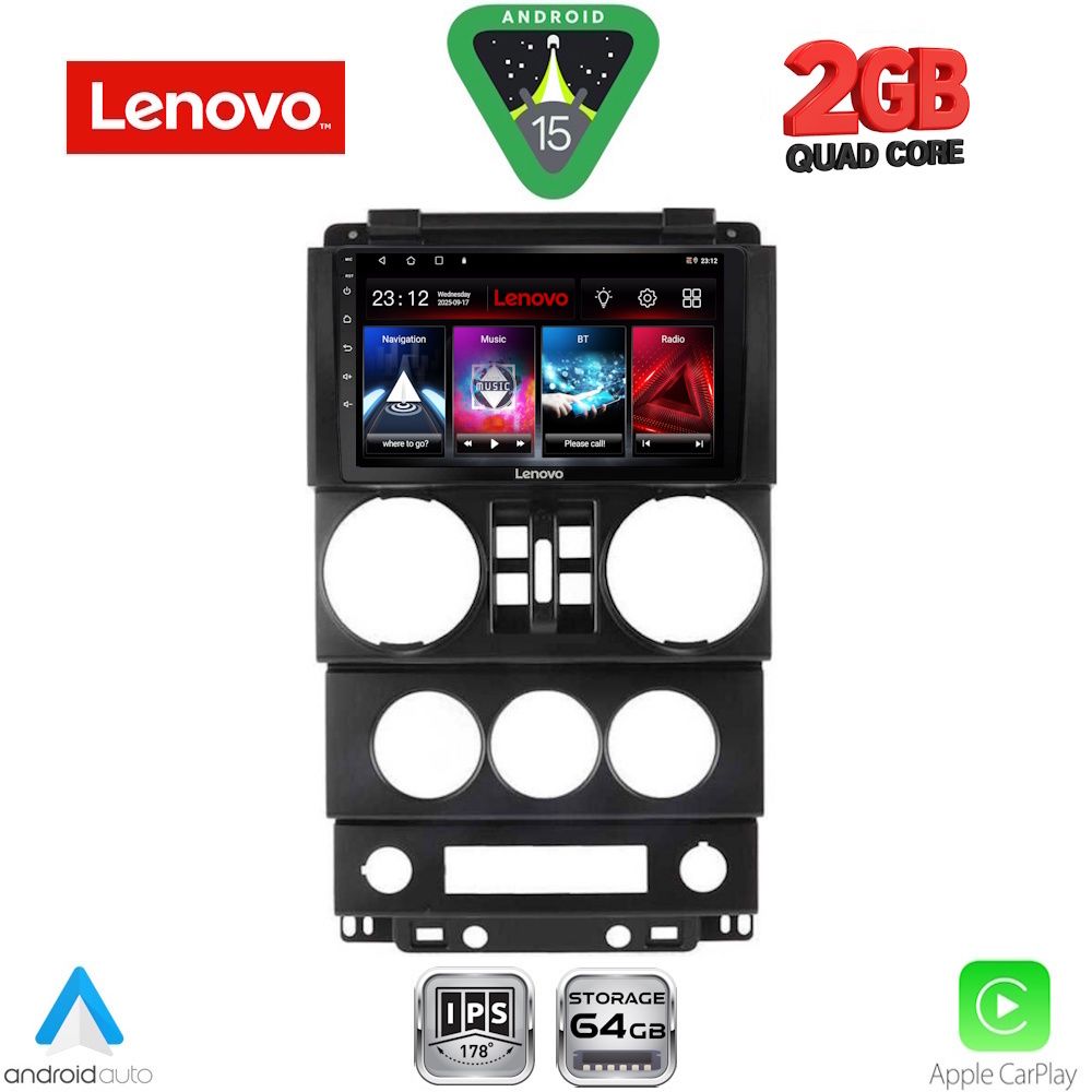 Βλησαρούλης Car Center - LENOVO LVD 2294_CPA (9inc) MULTIMEDIA TABLET for JEEP WRANGLER  mod. 2006-2011