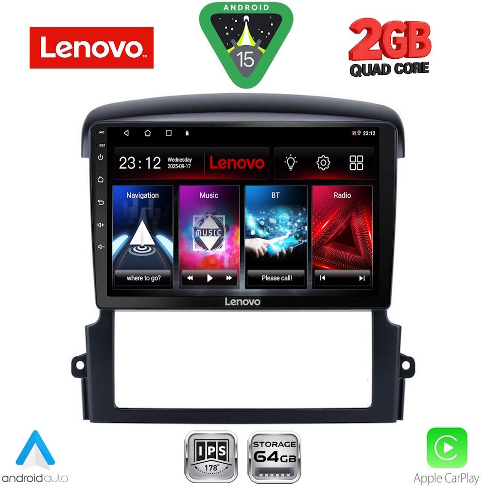 Βλησαρούλης Car Center - LENOVO LVD 2317_CPA (9inc) MULTIMEDIA TABLET for KIA SORENTO mod. 2006-2009