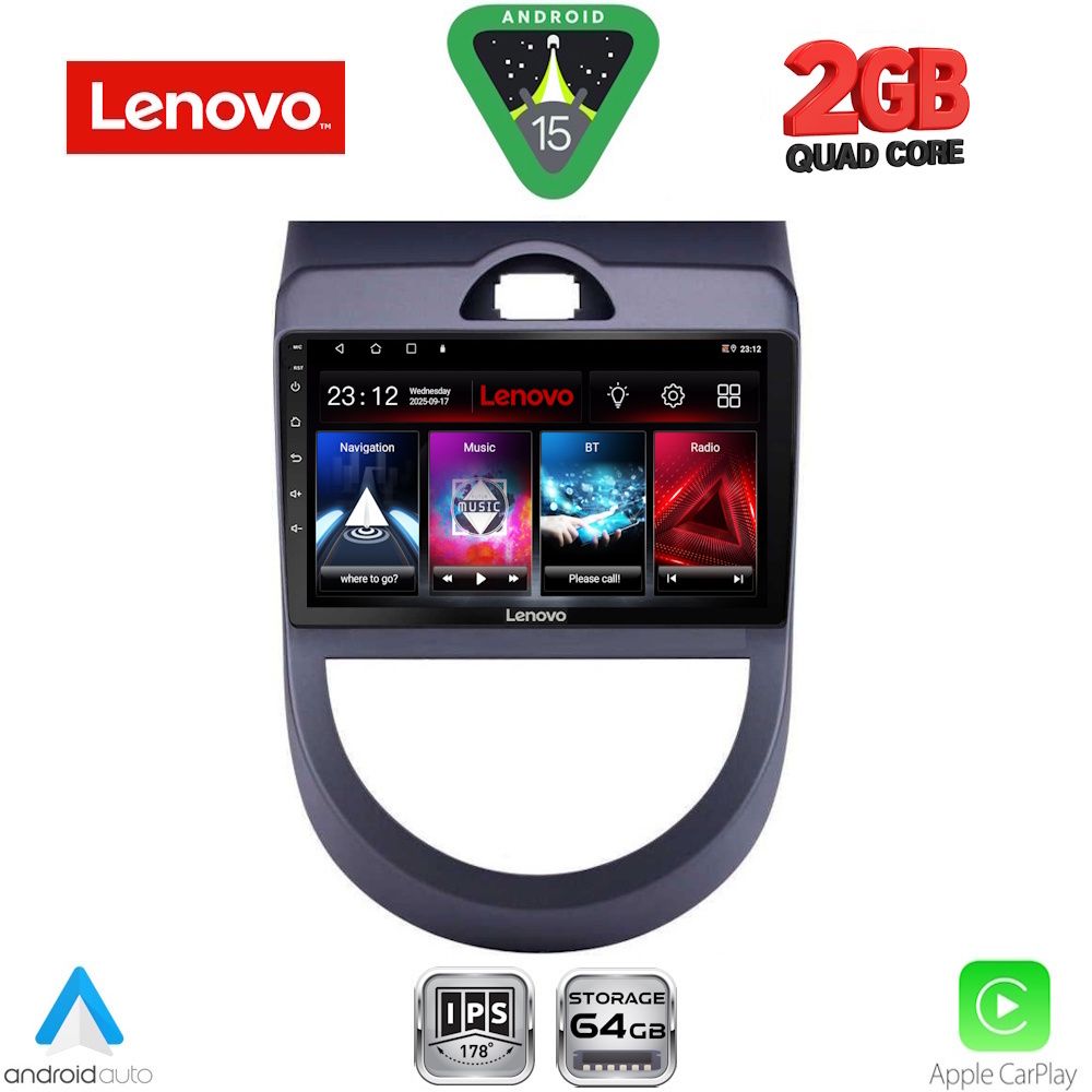 Βλησαρούλης Car Center - LENOVO LVD 2320_CPA (9inc) MULTIMEDIA TABLET for KIA SOUL mod. 2008-2013
