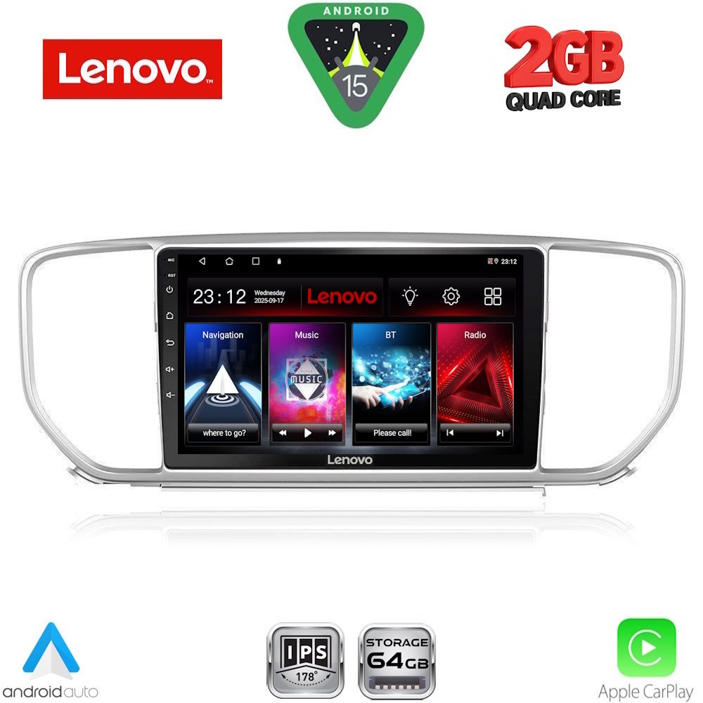 Βλησαρούλης Car Center - LENOVO LVD 2327_CPA (9inc) MULTIMEDIA TABLET for KIA SPORTAGE mod. 2018-2022