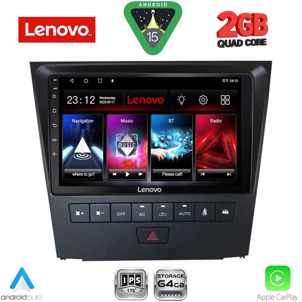 Βλησαρούλης Car Center - LENOVO LVD 2341_CPA (9inc) MULTIMEDIA TABLET for LEXUS GS mod. 2004-2011