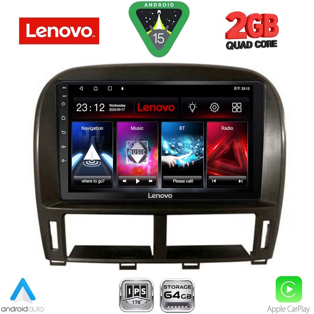 Βλησαρούλης Car Center - LENOVO LVD 2343_CPA (9inc) MULTIMEDIA TABLET for LEXUS LS 430 – XF 430 mod. 2000-2006
