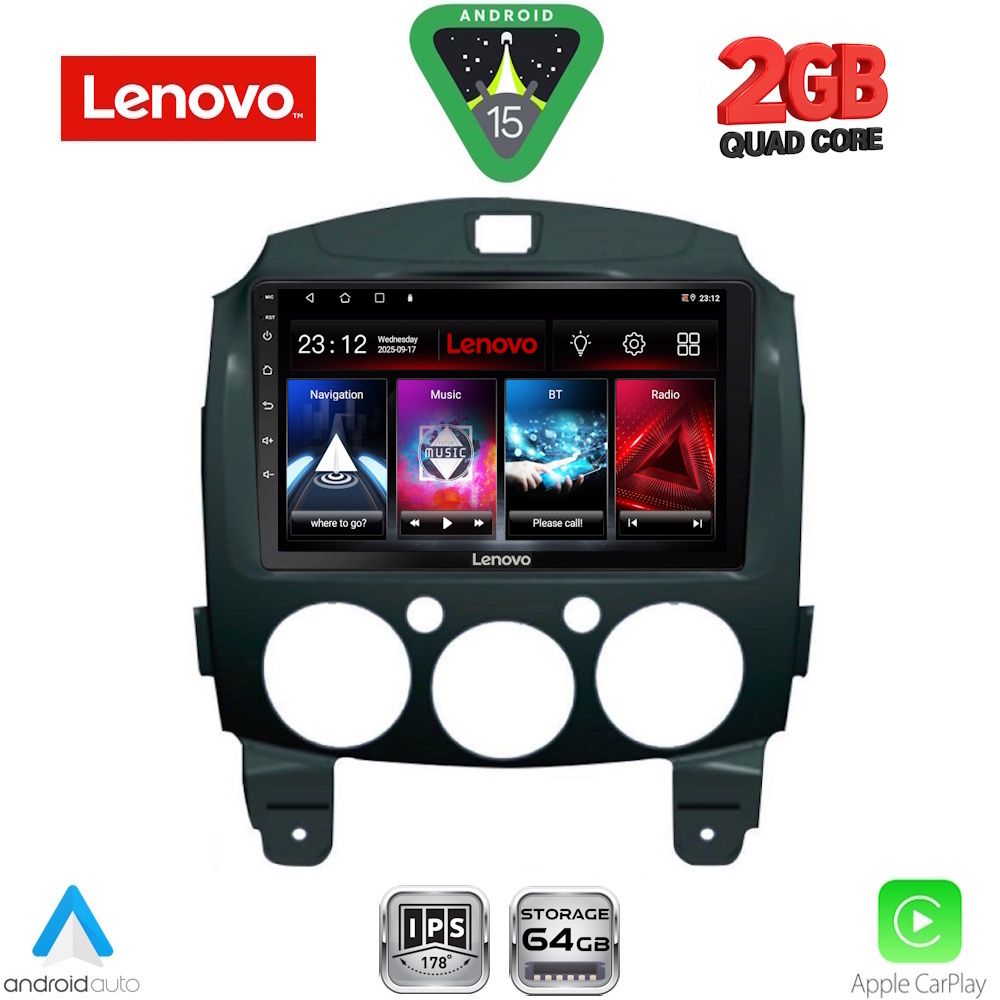 Βλησαρούλης Car Center - LENOVO LVD 2361_CPA (9inc) MULTIMEDIA TABLET for MAZDA 2 mod. 2007-2014
