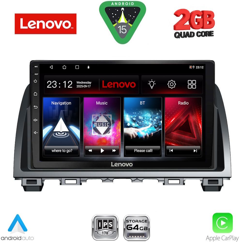 Βλησαρούλης Car Center - LENOVO LVD 2378_CPA (9inc) MULTIMEDIA TABLET for MAZDA 6 mod. 2012-2017