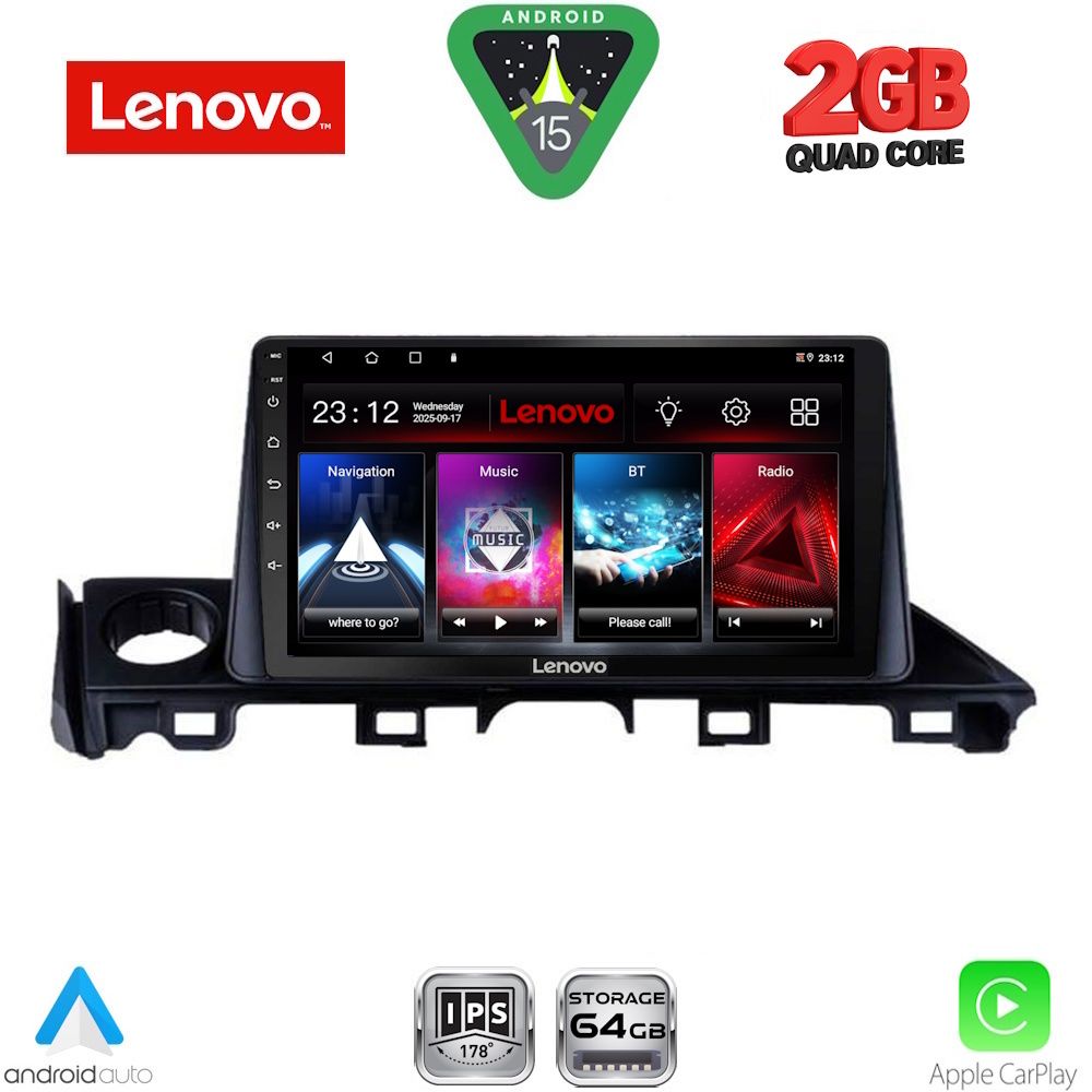 Βλησαρούλης Car Center - LENOVO LVD 2379_CPA (9inc) MULTIMEDIA TABLET for MAZDA 6 mod. 2017-2020
