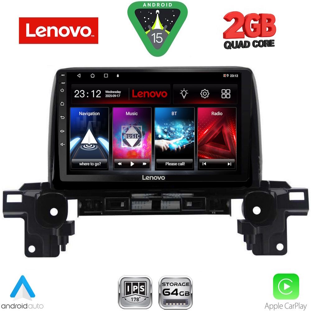 Βλησαρούλης Car Center - LENOVO LVD 2381_CPA (9inc) MULTIMEDIA TABLET for MAZDA CX5 mod. 2017-2025