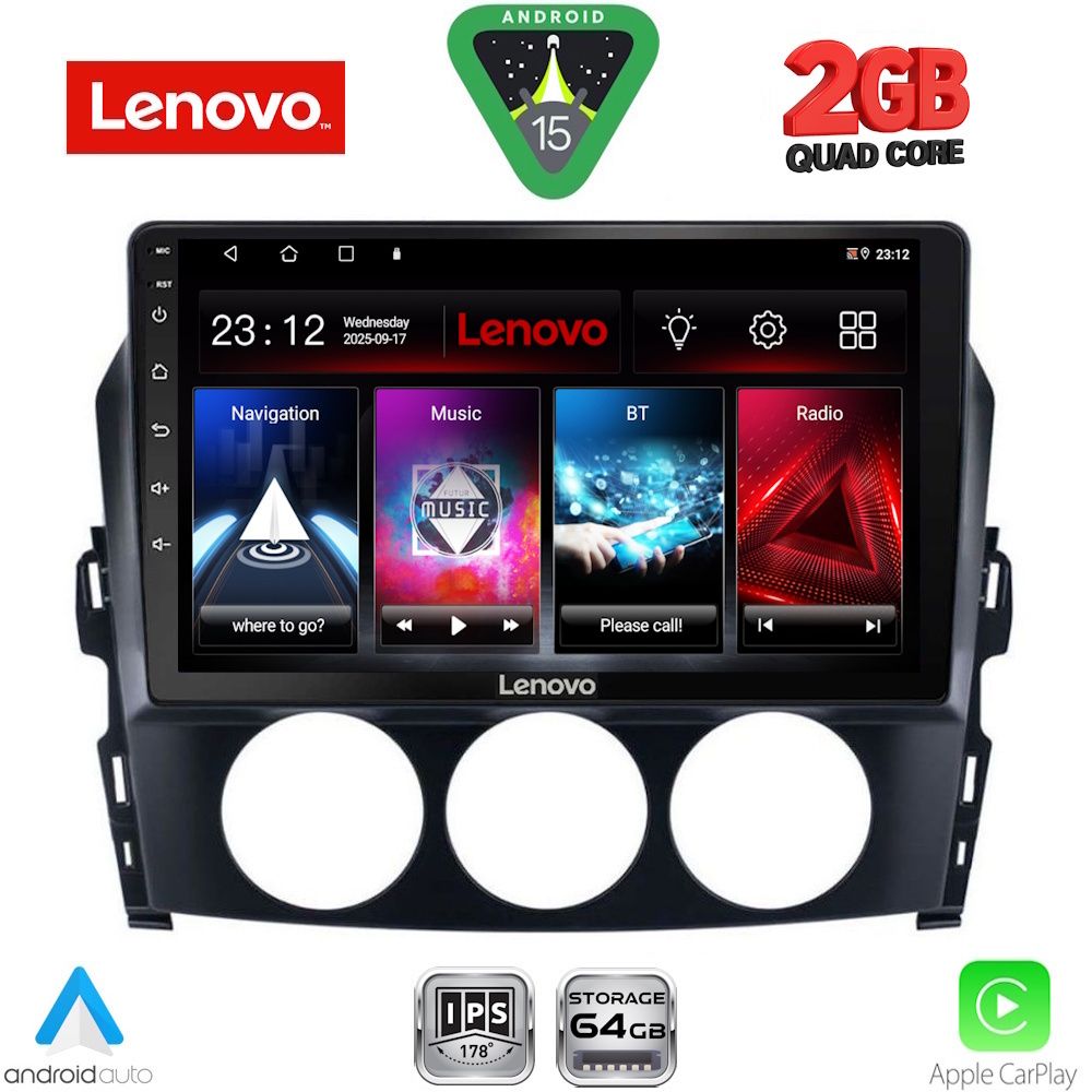 Βλησαρούλης Car Center - LENOVO LVD 2392_CPA (9inc) MULTIMEDIA TABLET for MAZDA MX5 mod. 2005-2015