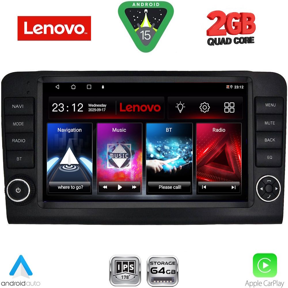 Βλησαρούλης Car Center - LENOVO LVD 2416_CPA (9inc) MULTIMEDIA TABLET for MERCEDES ML (W164) – GL (X164) mod. 2005-2011
