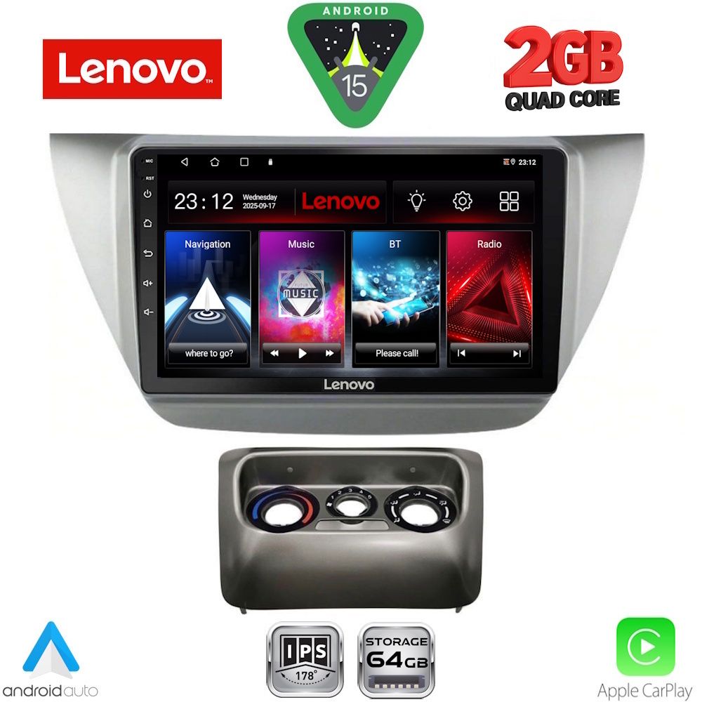 Βλησαρούλης Car Center - LENOVO LVD 2433_CPA (9inc) MULTIMEDIA TABLET for MITSUBISHI LANCER mod. 2000-2007