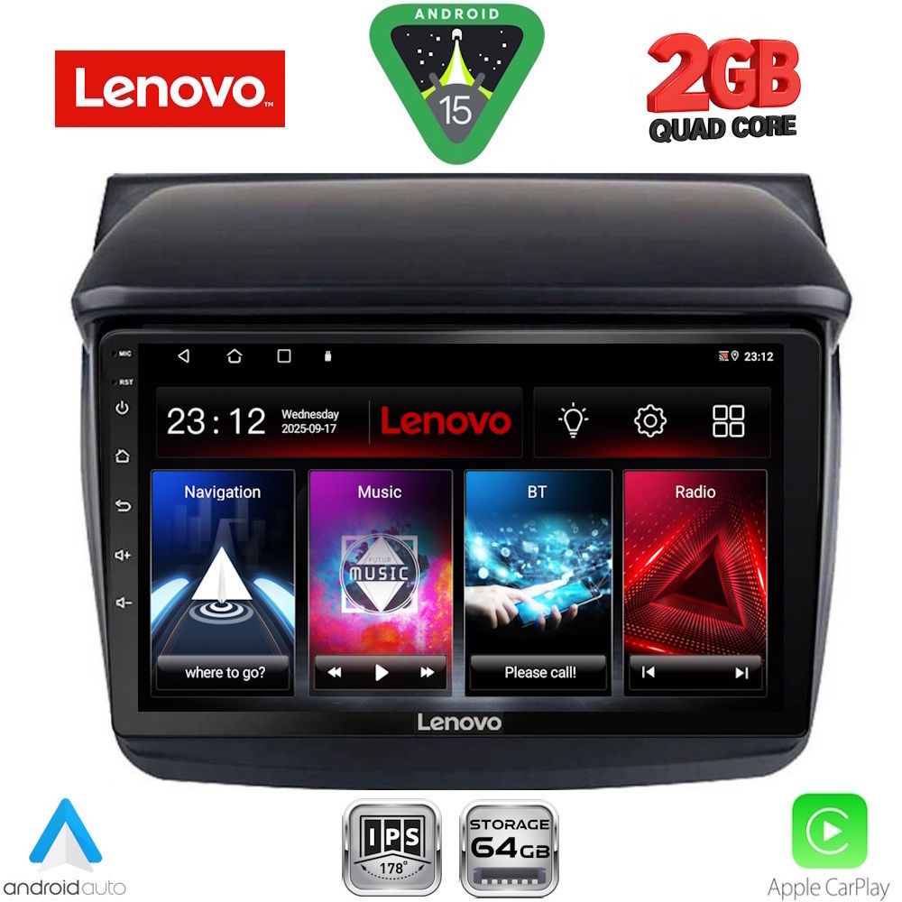 Βλησαρούλης Car Center - LENOVO LVD 2436_CPA (9inc) MULTIMEDIA TABLET for MITSUBISHI L200 mod. 2006-2015