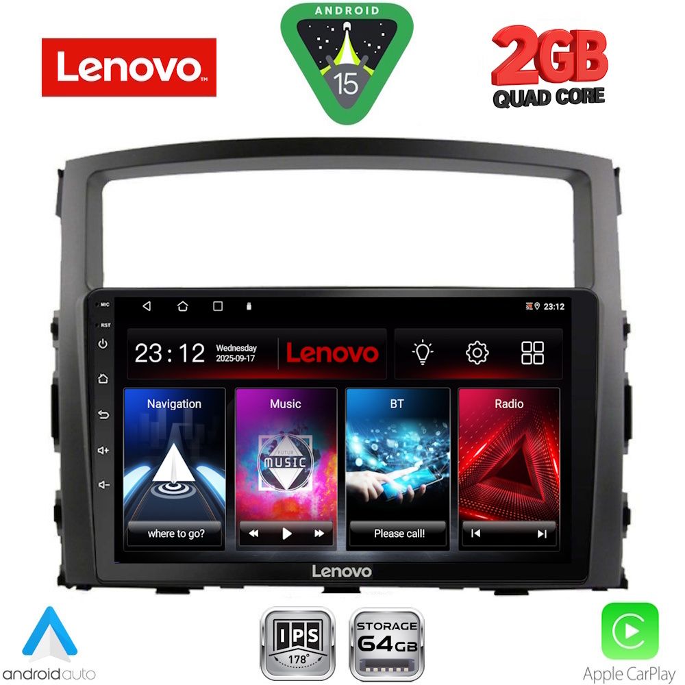 Βλησαρούλης Car Center - LENOVO LVD 2446_CPA (9inc) MULTIMEDIA TABLET for MITSUBISHI PAJERO mod. 2006-2013