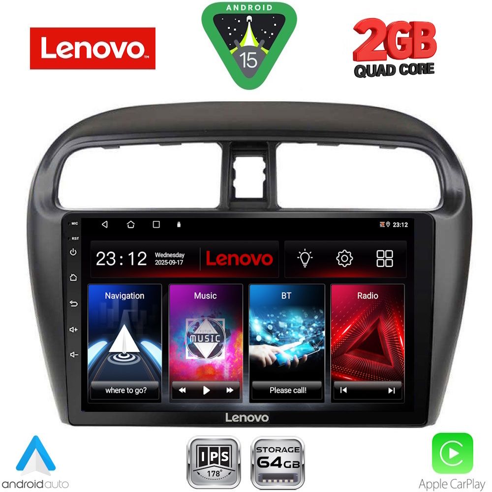Βλησαρούλης Car Center - LENOVO LVD 2448_CPA (9inc) MULTIMEDIA TABLET for MITSUBISHI SPACESTAR mod. 2013-2020