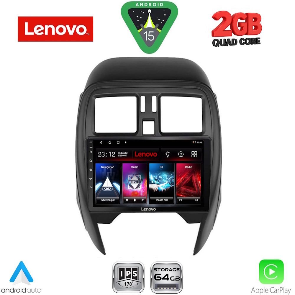 Βλησαρούλης Car Center - LENOVO LVD 2451_CPA (SQUARE) (9inc) MULTIMEDIA TABLET for NISSAN MICRA mod. 2014-2017