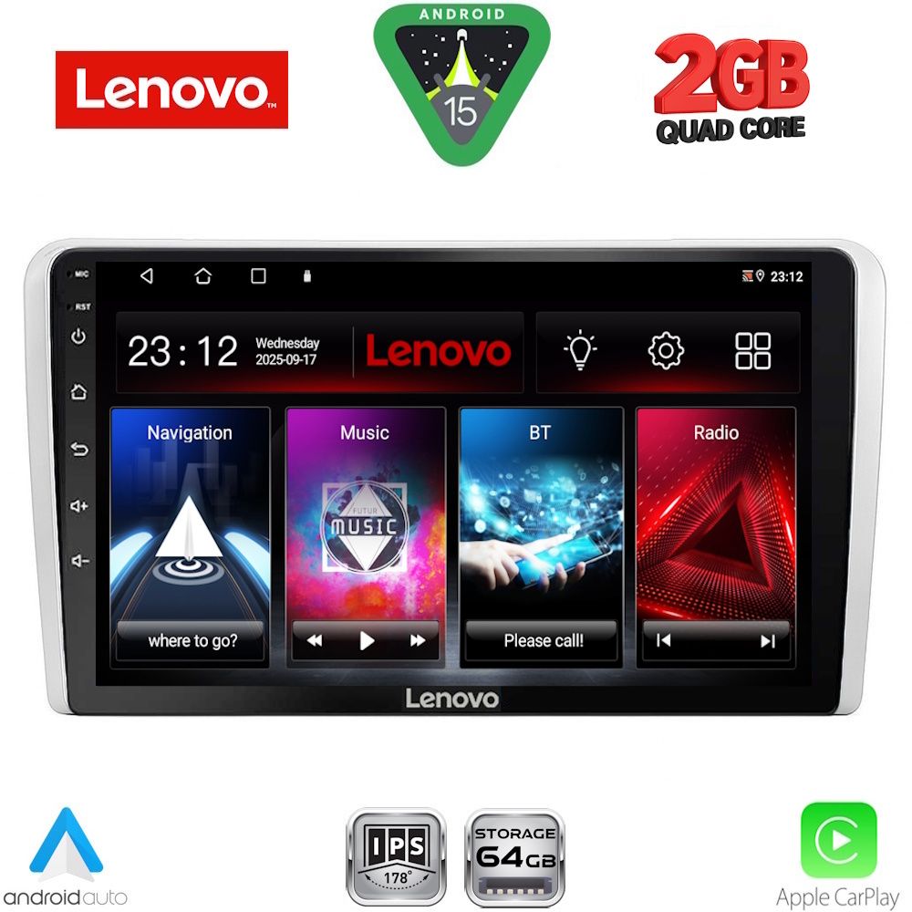 Βλησαρούλης Car Center - LENOVO LVD 2481SL_CPA (9inc) MULTIMEDIA TABLET for OPEL ALL mod. 2004-2014 (SILVER)