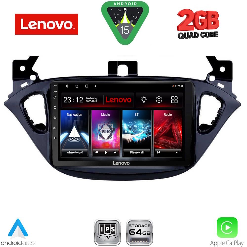 Βλησαρούλης Car Center - LENOVO LVD 2486_CPA (9inc) MULTIMEDIA TABLET for OPEL ADAM - CORSA E  mod. 2014-2021