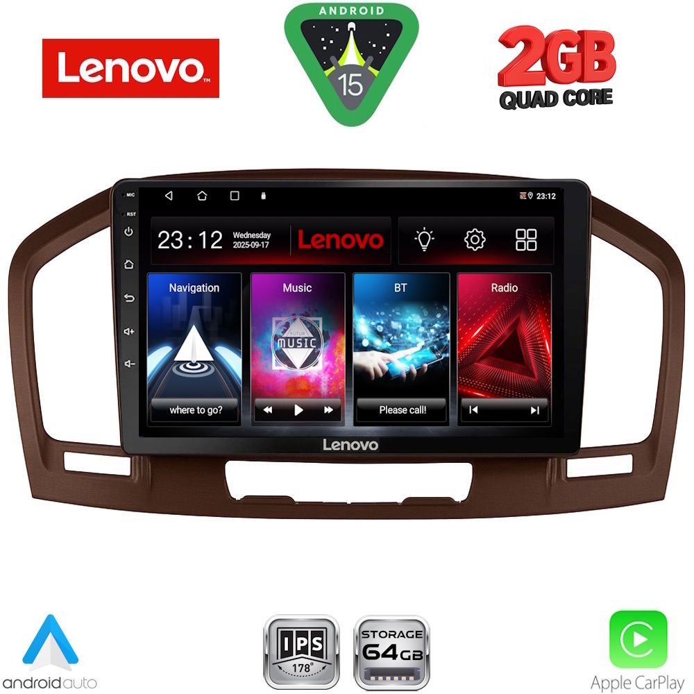 Βλησαρούλης Car Center - LENOVO LVD 2491BR_CPA (9inc) MULTIMEDIA TABLET for OPEL INSIGNIA  mod. 2008-2013 (BROWN)