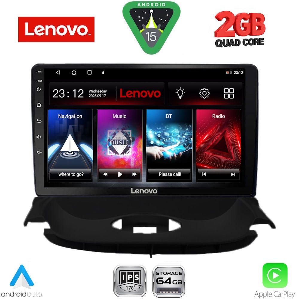 Βλησαρούλης Car Center - LENOVO LVD 2505_CPA (9inc) MULTIMEDIA TABLET for PEUGEOT 206 mod. 1998-2006