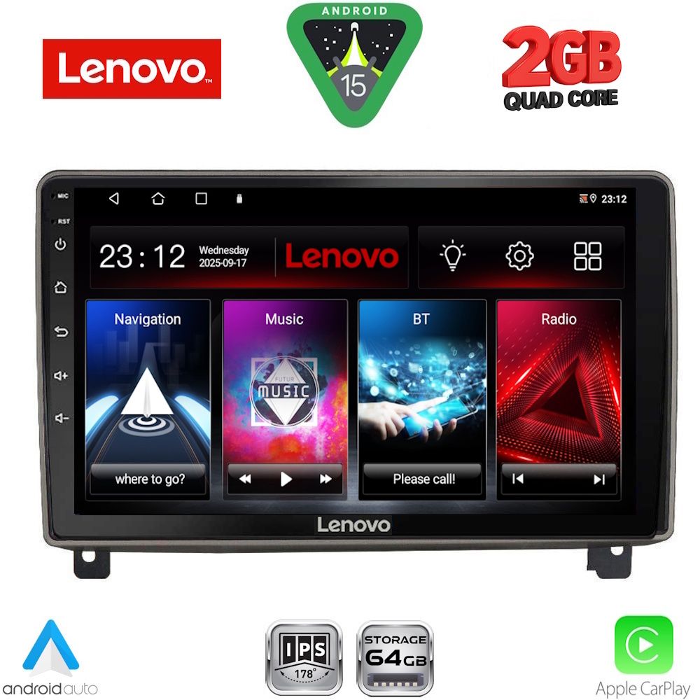 Βλησαρούλης Car Center - LENOVO LVD 2517_CPA (9inc) MULTIMEDIA TABLET for PEUGEOT 407 mod. 2004-2011