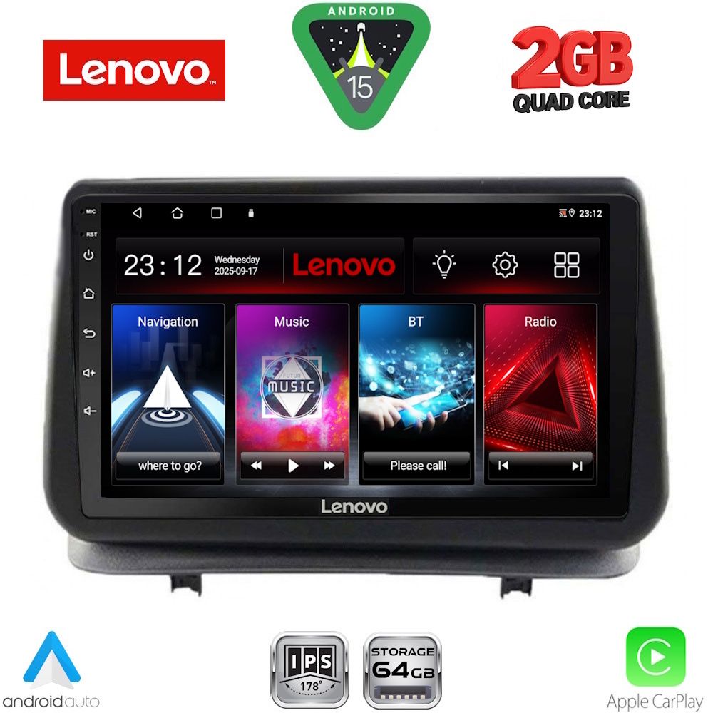 Βλησαρούλης Car Center - LENOVO LVD 2543_CPA (9inc) MULTIMEDIA TABLET for RENAULT CLIO mod. 2005-2011