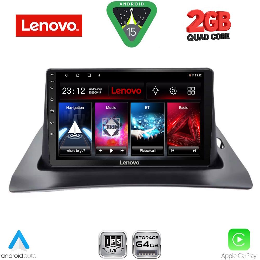 Βλησαρούλης Car Center - LENOVO LVD 2550_CPA (9inc) MULTIMEDIA TABLET for RENAULT KANGOO mod. 2010>