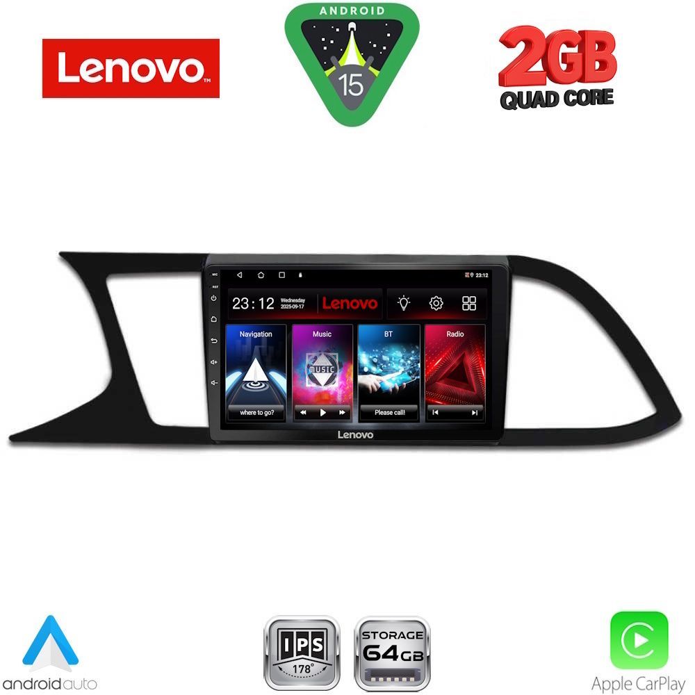 Βλησαρούλης Car Center - LENOVO LVD 2575_CPA (9inc) MULTIMEDIA TABLET for SEAT LEON mod. 2012-2021