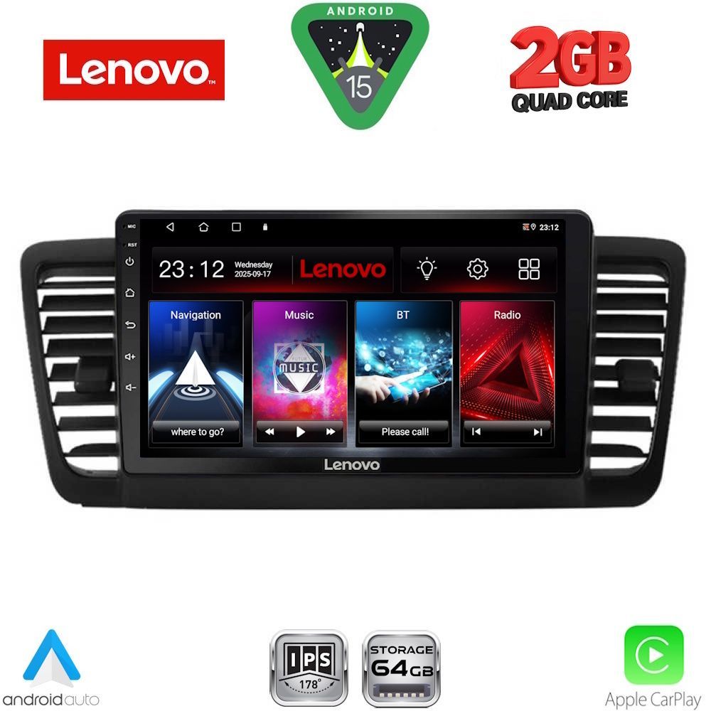 Βλησαρούλης Car Center - LENOVO LVD 2665_CPA (9inc) MULTIMEDIA TABLET for SUBARU LEGACY - OUTBACK mod. 2002-2008