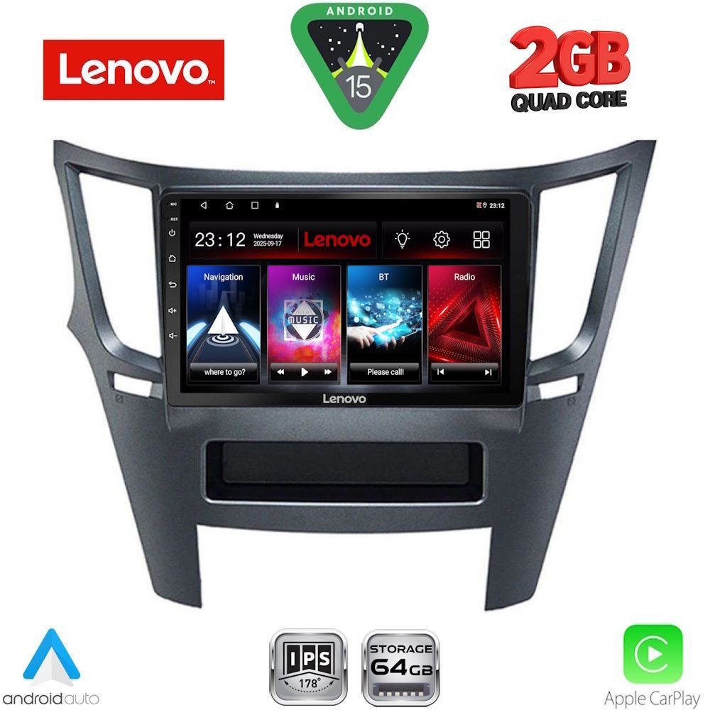 Βλησαρούλης Car Center - LENOVO LVD 2667_CPA (9inc) MULTIMEDIA TABLET for SUBARU LEGACY – OUTBACK mod. 2009-2014