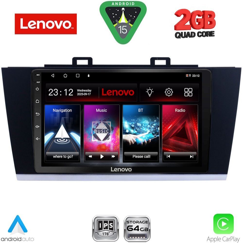 Βλησαρούλης Car Center - LENOVO LVD 2668_CPA (9inc) MULTIMEDIA TABLET for SUBARU LEGACY – OUTBACK mod. 2014-2019