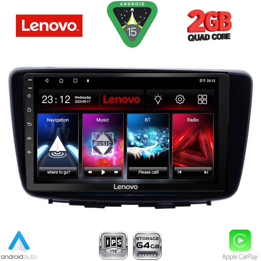 Βλησαρούλης Car Center - LENOVO LVD 2672_CPA (9inc) MULTIMEDIA TABLET for SUZUKI BALENO mod. 2016-2022