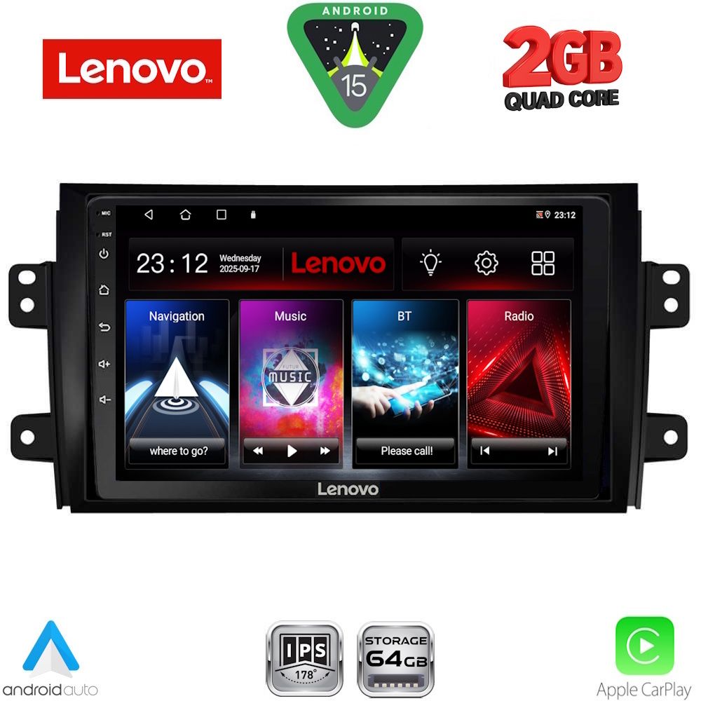 Βλησαρούλης Car Center - LENOVO LVD 2688_CPA (9inc) MULTIMEDIA TABLET for FIAT SEDICI – SUZUKI SX4 mod. 2005-2013