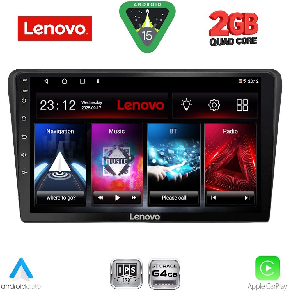 Βλησαρούλης Car Center - LENOVO LVD 2704BL_CPA (9inc) MULTIMEDIA TABLET for TOYOTA AVENSIS (T25) mod. 2003-2009 (BLACK)