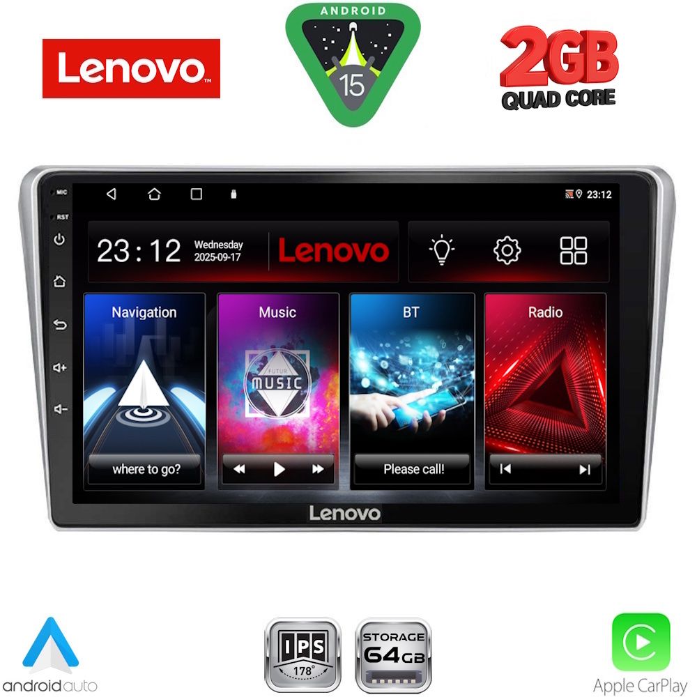 Βλησαρούλης Car Center - LENOVO LVD 2704SL_CPA (9inc) MULTIMEDIA TABLET for TOYOTA AVENSIS (T25) mod. 2003-2009 (SILVER)