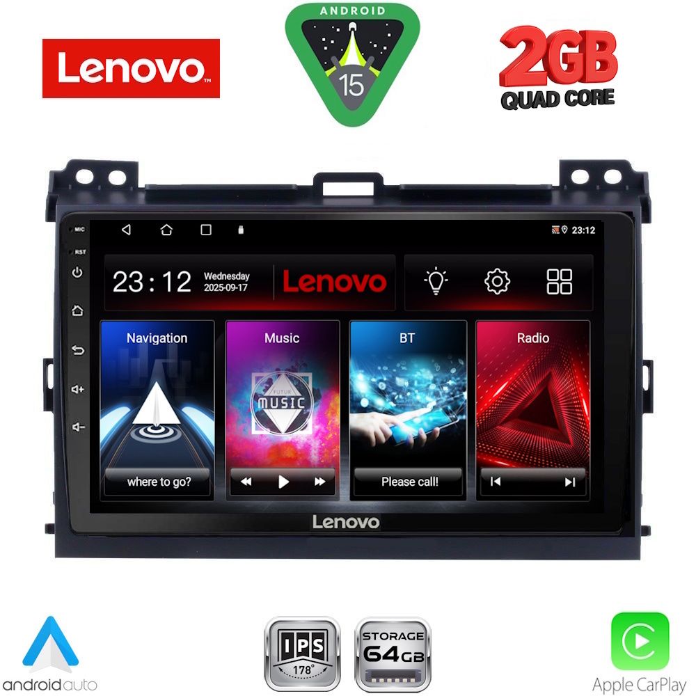 Βλησαρούλης Car Center - LENOVO LVD 2723_CPA (9inc) MULTIMEDIA TABLET for TOYOTA LANDCRUISER mod. 2002-2008