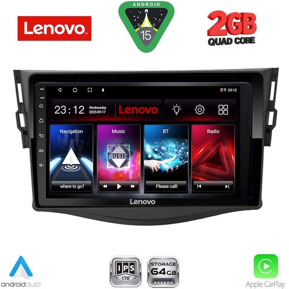 Βλησαρούλης Car Center - LENOVO LVD 2731_CPA (9inc) MULTIMEDIA TABLET for TOYOTA RAV 4 mod. 2006-2012