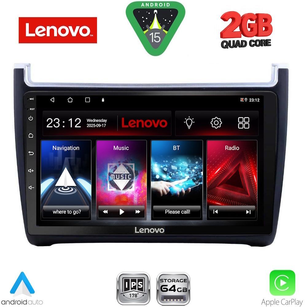 Βλησαρούλης Car Center - LENOVO LVD 2757_CPA (9inc) MULTIMEDIA TABLET for VW POLO mod. 2014-2017