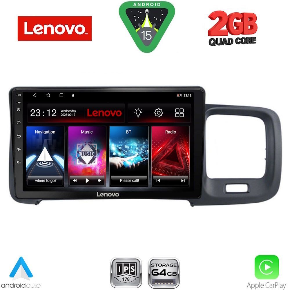 Βλησαρούλης Car Center - LENOVO LVD 2785_CPA (9inc) MULTIMEDIA TABLET for VOLVO S60 mod. 2010-2018