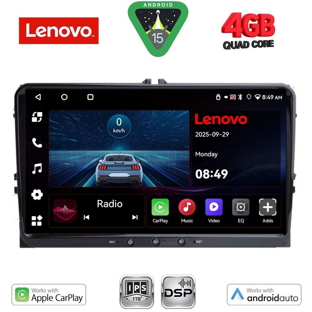 Βλησαρούλης Car Center - LENOVO LVE 889_CPAA (9'' DECK) MULTIMEDIA TABLET for VW GROUP mod. 2004-2016