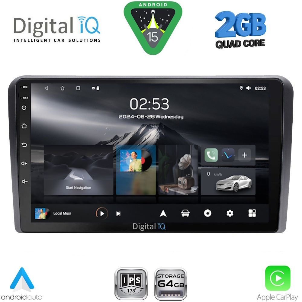 Βλησαρούλης Car Center - DIGITAL IQ RSD 1003_CPA (9inc)  MULTIMEDIA TABLET for AUDI A3 mod. 2003-2012