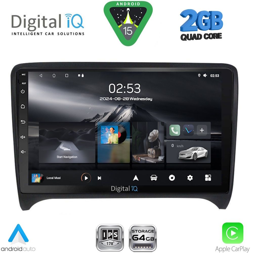 Βλησαρούλης Car Center - DIGITAL IQ RSD 1009_CPA (9inc) MULTIMEDIA TABLET for AUDI TT  mod. 2007-2015