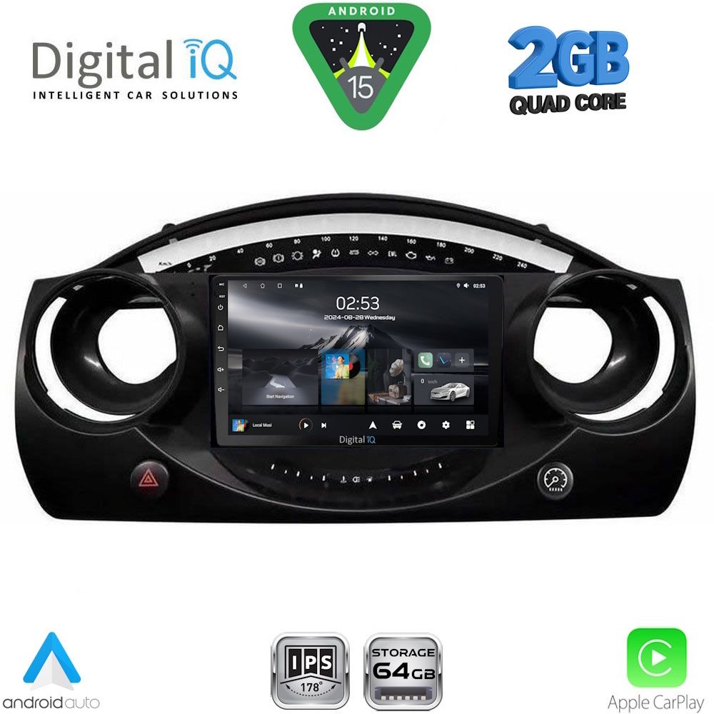 Βλησαρούλης Car Center - DIGITAL IQ RSD 1063_CPA (9inc) MULTIMEDIA TABLET for MINI COOPER (R50-R52-R53) mod. 2000-2006