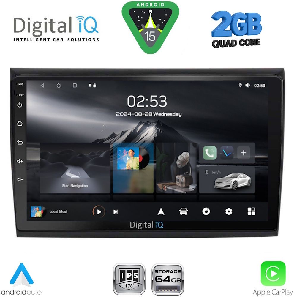 Βλησαρούλης Car Center - DIGITAL IQ RSD 1136_CPA (9inc) MULTIMEDIA TABLET for FIAT BRAVO mod. 2007-2019