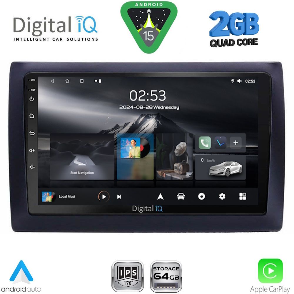 Βλησαρούλης Car Center - DIGITAL IQ RSD 1145_CPA (9inc) MULTIMEDIA TABLET for FIAT STILO mod. 2001-2007