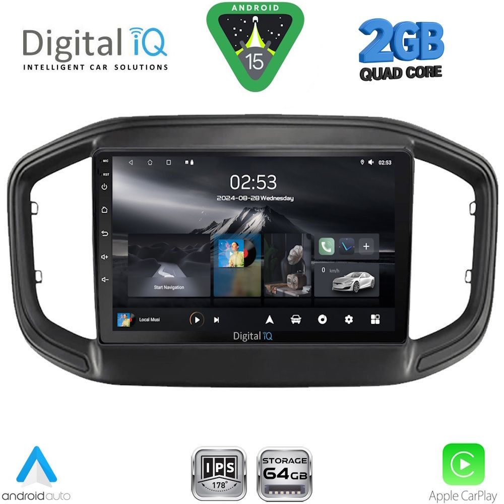 Βλησαρούλης Car Center - DIGITAL IQ RSD 1147_CPA (9inc) MULTIMEDIA TABLET for FIAT STRADA mod. 2020-2026