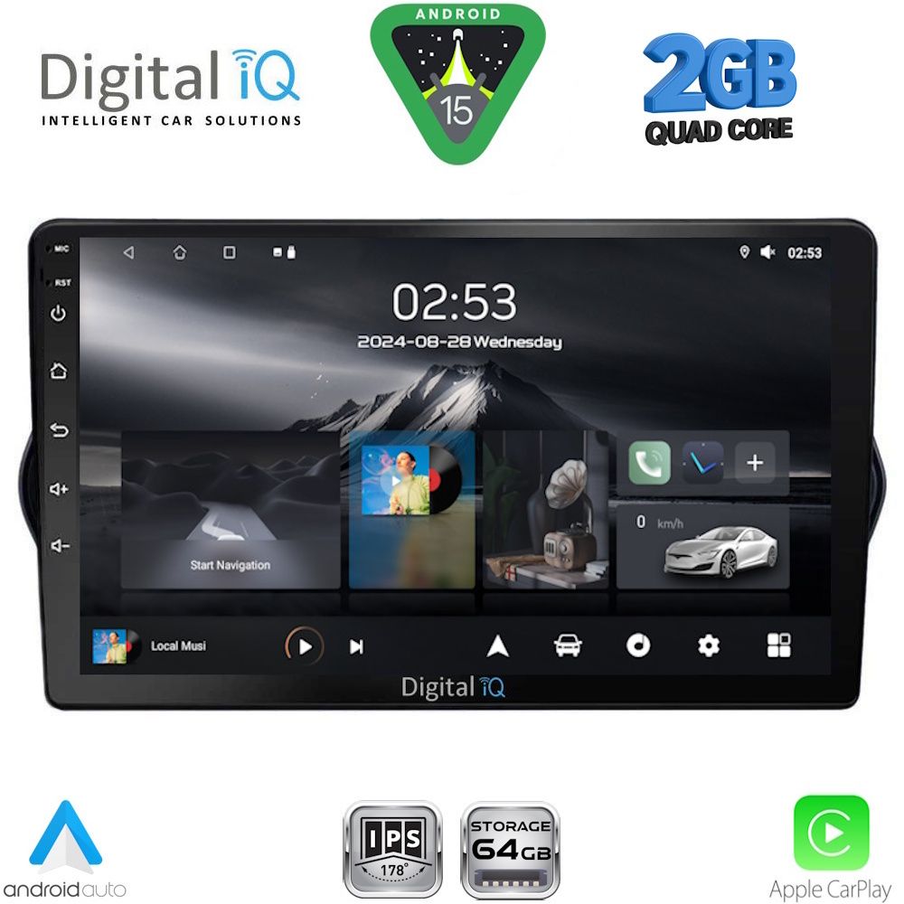 Βλησαρούλης Car Center - DIGITAL IQ RSD 1148_CPA (9inc) MULTIMEDIA TABLET for FIAT TIPO mod. 2015-2023