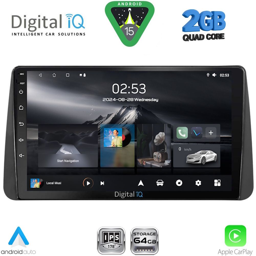 Βλησαρούλης Car Center - DIGITAL IQ RSD 1149_CPA DASH (9inc) MULTIMEDIA TABLET for FIAT TIPO mod. 2018-2023