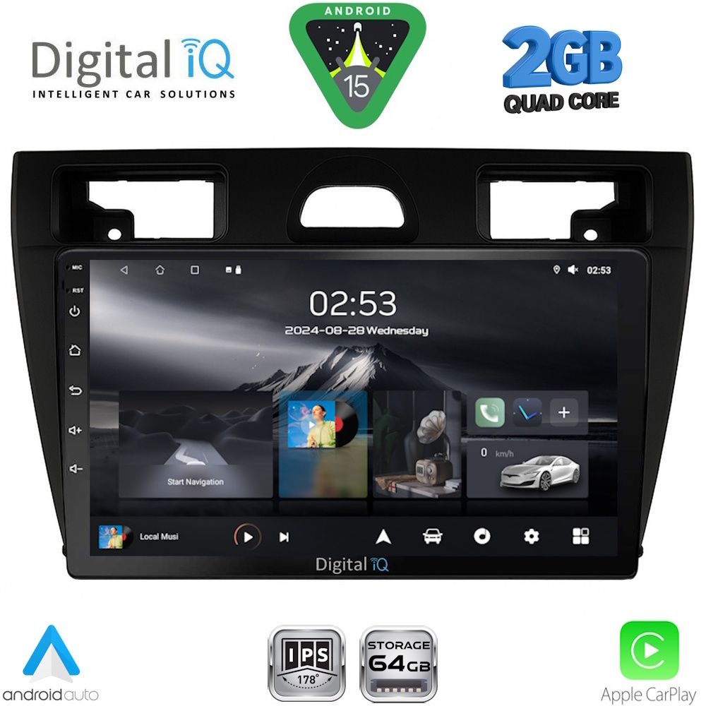 Βλησαρούλης Car Center - DIGITAL IQ RSD 1153BL_CPA (9inc) MULTIMEDIA TABLET for FORD FIESTA mod. 2005-2008 (BLACK)